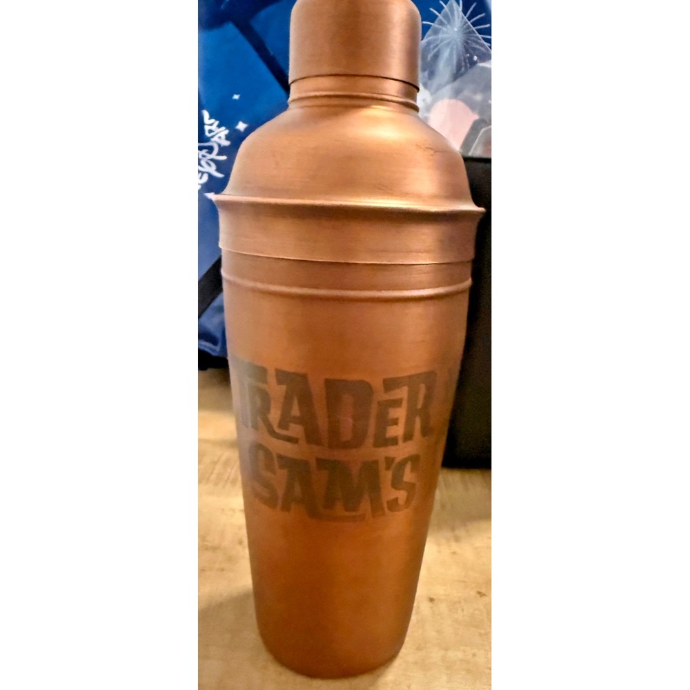 2026 Disney Parks Trader Sam's Grog Grotto Cocktail Shaker Metal Tiki Martini